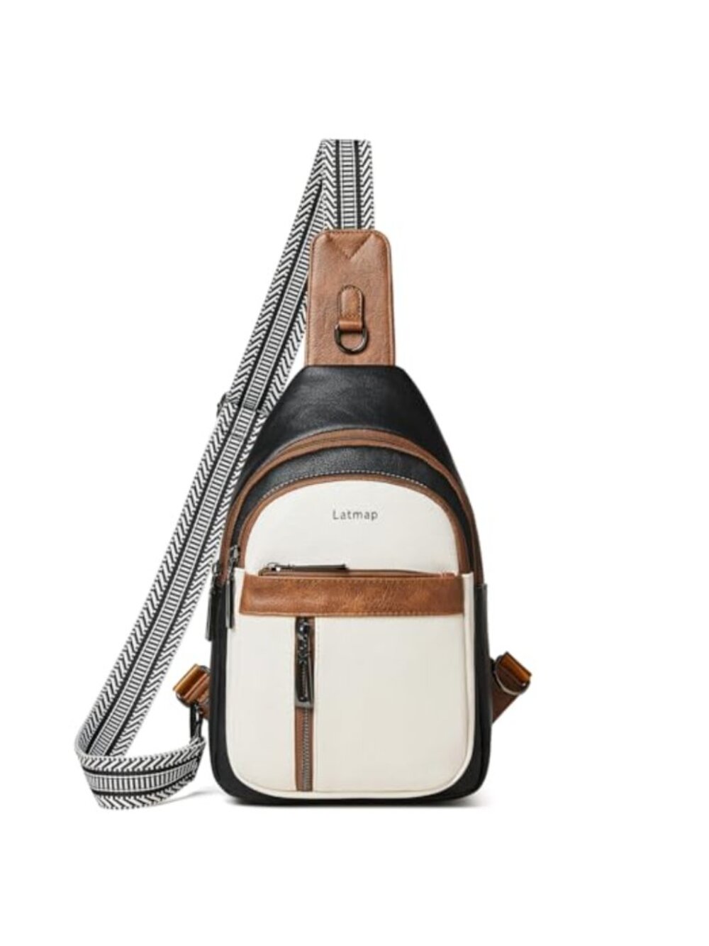 Large Sling Bag Crossbody Chest Travel Shoulder PU Leather Backpack Fanny Pack